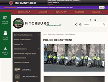 Tablet Screenshot of fitchburgpolice.com